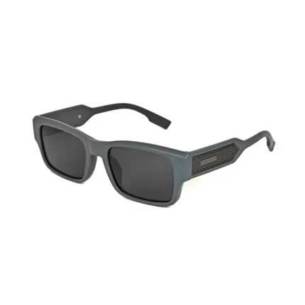 Women's Sleek Grey Rectangular Sunglasses