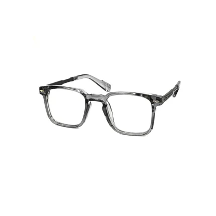 Men's Modern Gray Square Acetate Eyeglasses - Hình 2