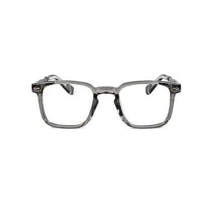 Men's Modern Gray Square Acetate Eyeglasses