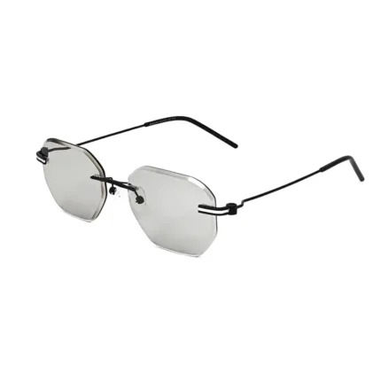 Men's Rimless Octagon Sunglasses