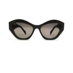 Avant-Garde Black Cat-Eye Sunglasses