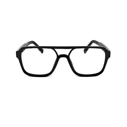 Women's Bold Black Navigator Eyeglasses - Hình 2