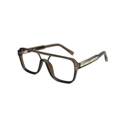 Women's Translucent Smoke Gray Aviator Eyeglasses