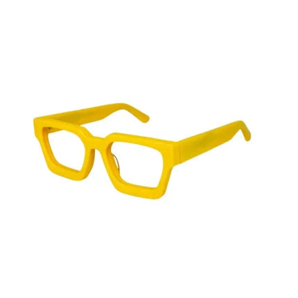 Bold Yellow Geometric Glasses
