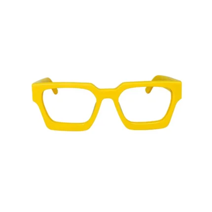 Bold Yellow Geometric Glasses - Hình 2