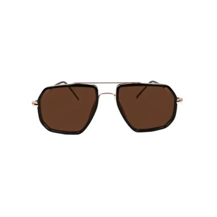 Men's Gold Hexagonal Navigator Sunglasses - Hình 2