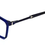 Bold Blue Rectangular Eyeglasses - Hình 5