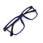 Bold Blue Rectangular Eyeglasses - Hình 9