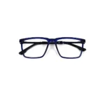 Bold Blue Rectangular Eyeglasses - Hình 8