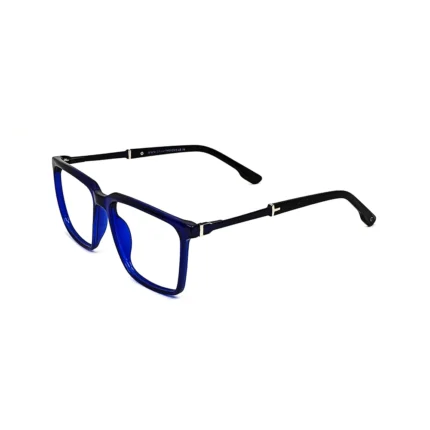 Bold Blue Rectangular Eyeglasses