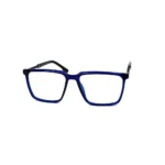 Bold Blue Rectangular Eyeglasses - Hình 3