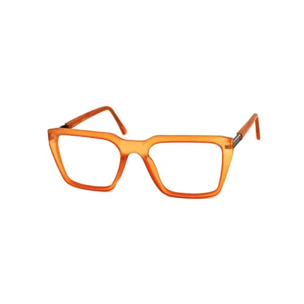 Women's Orange Retro-Square Eyeglasses - Hình 2