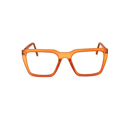 Women's Orange Retro-Square Eyeglasses