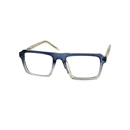Men's Gradient Blue & Clear Square Eyeglasses - Hình 2