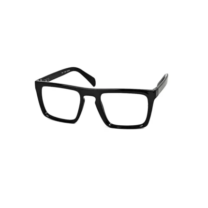 Bold Men's Classic Black Rectangular Eyeglasses - Hình 2