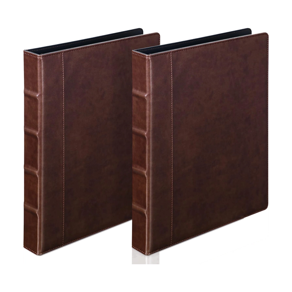 Premium Brown Leather 3-Ring Binders