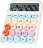 Pink Ergonomic Desktop Calculator with Mechanical Buttons — image 10
