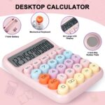 Pink Ergonomic Desktop Calculator with Mechanical Buttons — image 5