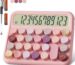 Charming Pink Desktop Calculator with Large 12-Digit Display