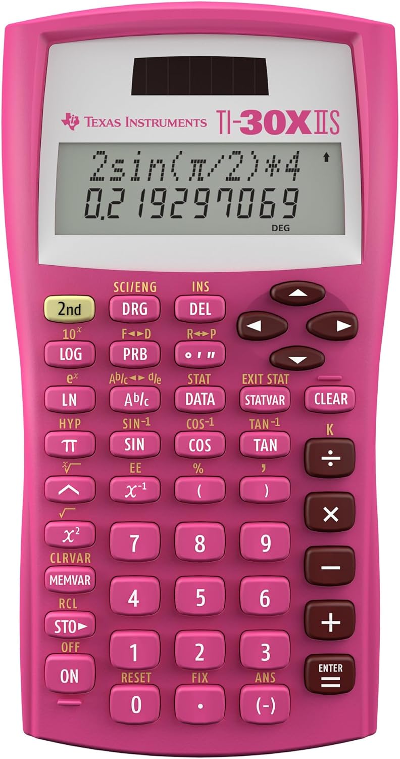 Two-Line Scientific Calculator — Pink