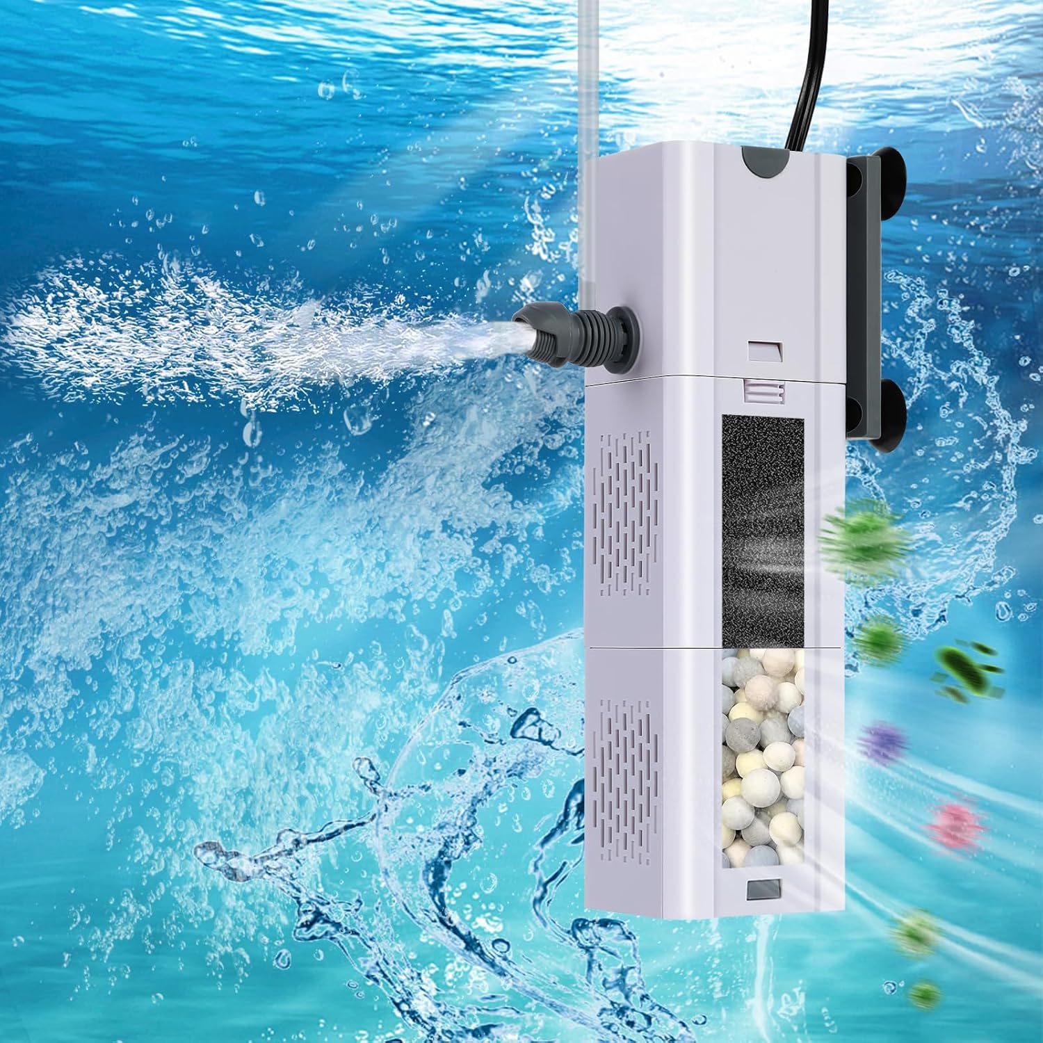 Aquarium Internal Filter with Dual Filtration - Hình 8