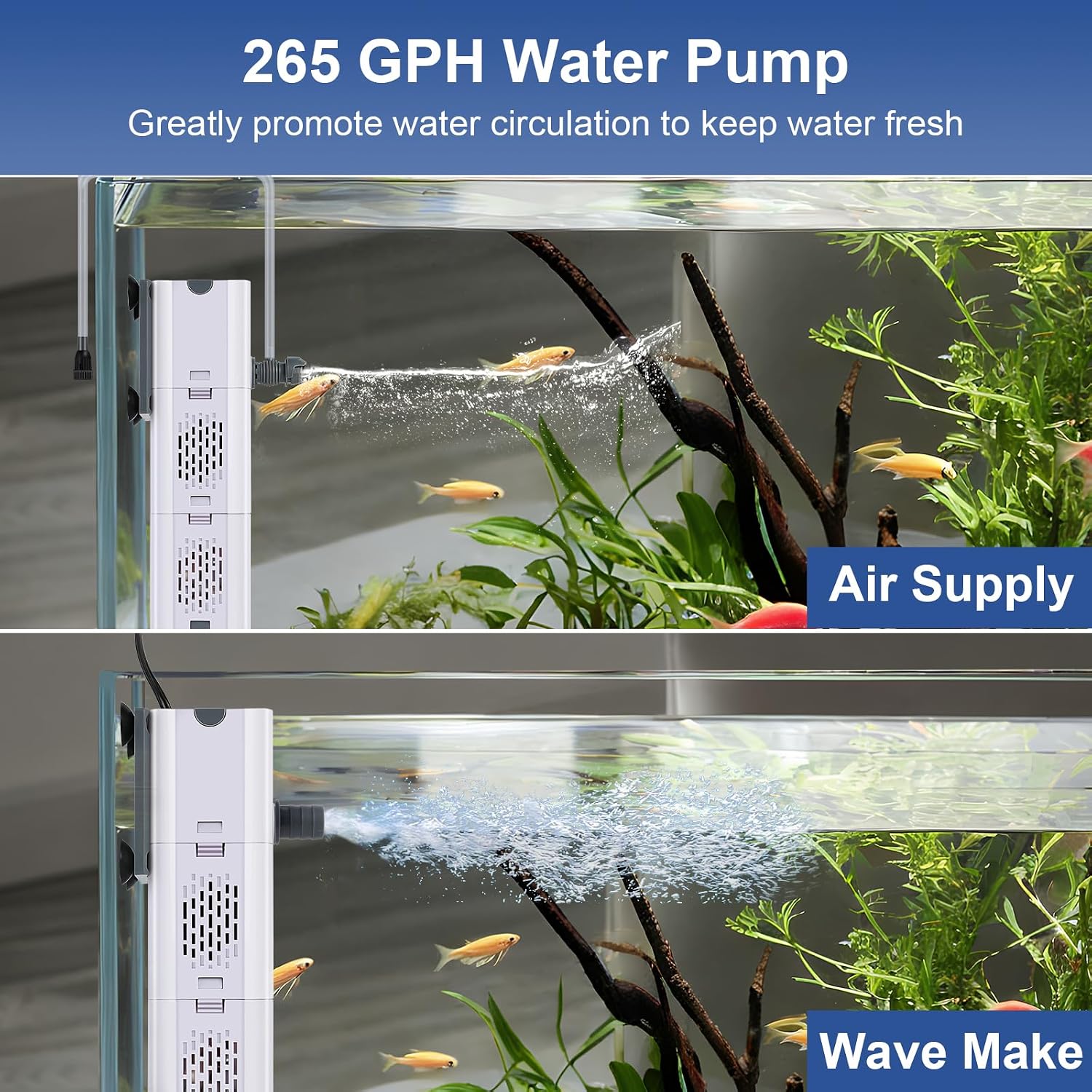 Aquarium Internal Filter with Dual Filtration - Hình 5