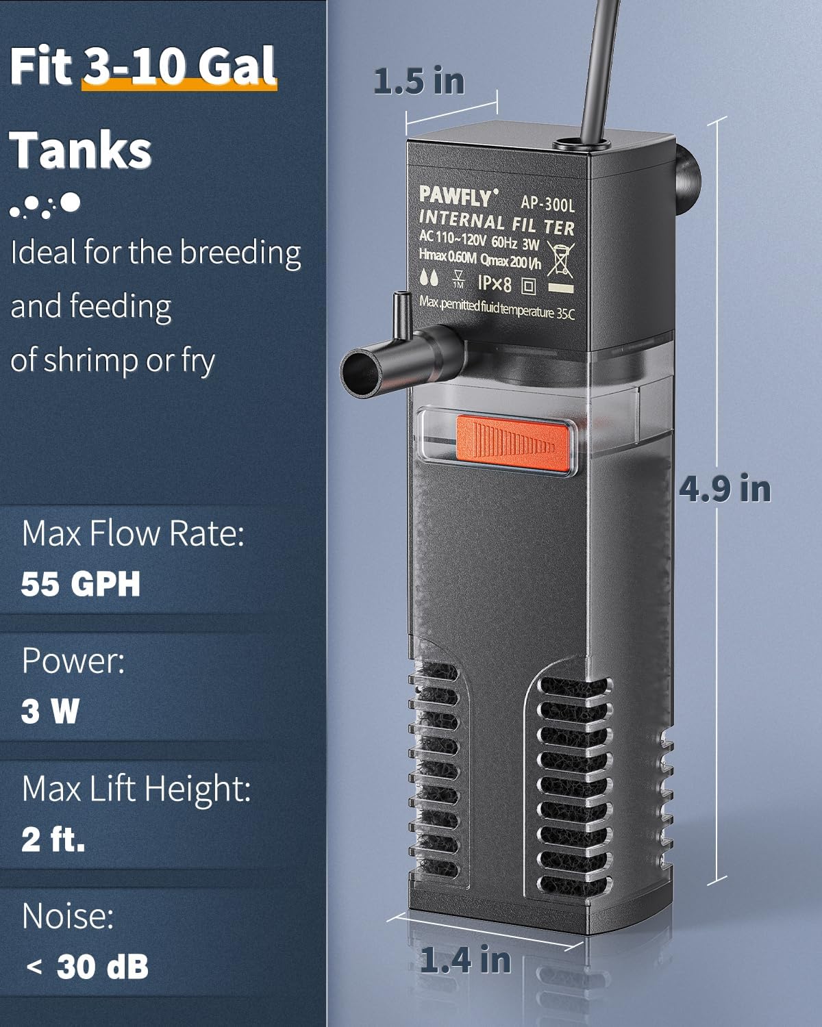 PAWFLY AP-300L Internal Filter - Hình 2