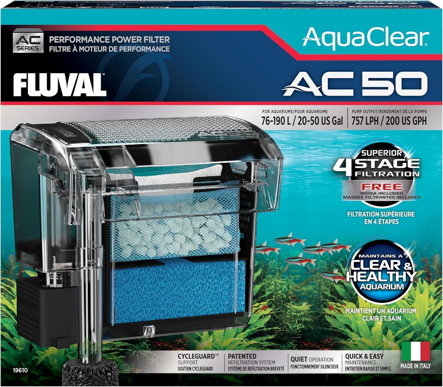AquaClear AC50 Power Filter for Aquariums 20-50 Gallons