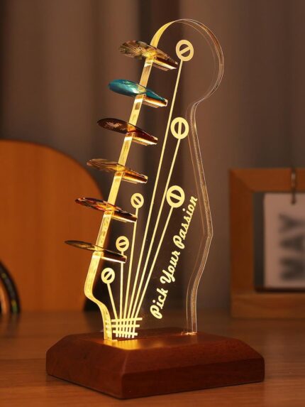 LED Guitar Pick Display Stand – LED Guitar Headstock Pick Display with — view 2
