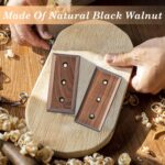 Walnut Wood Guitar Wall Hangers – 3-Pack with Picks & Holders — view 4