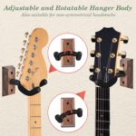 Walnut Wood Guitar Wall Hangers – 3-Pack with Picks & Holders — view 5
