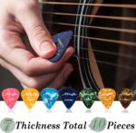 Walnut Wood Guitar Wall Hangers – 3-Pack with Picks & Holders — view 6