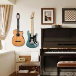 Walnut Wood Guitar Wall Hangers – 3-Pack with Picks & Holders — view 9