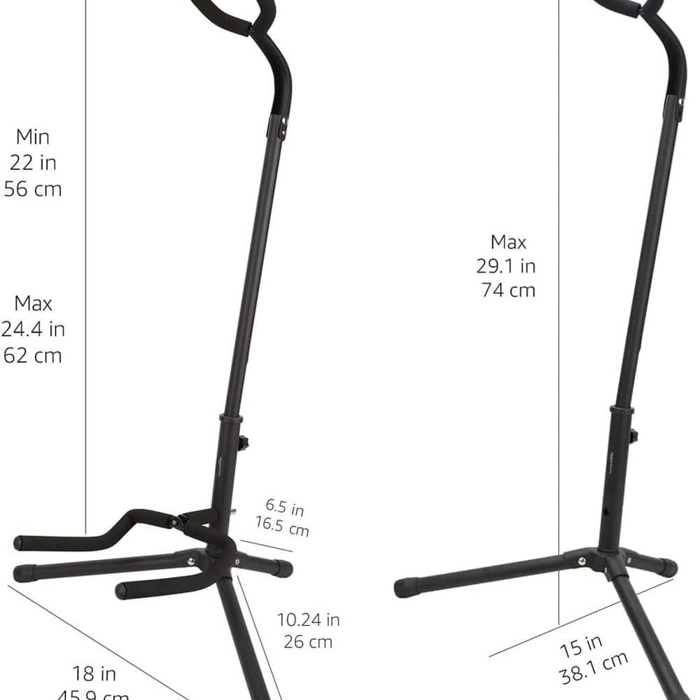 Adjustable Guitar Floor Stand – Adjustable A-Frame Guitar Stand with — view 2