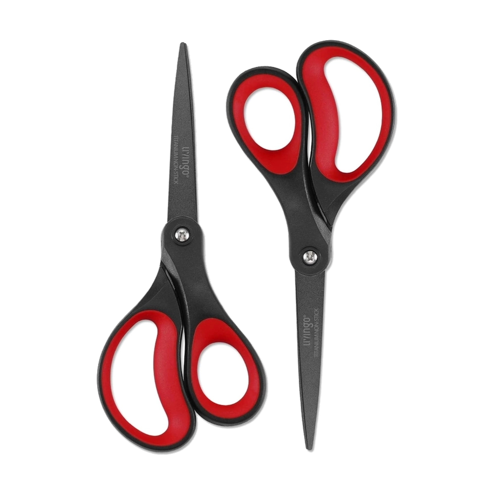 U’vingo Titanium Non-Stick Scissors – All-Purpose 2-Pack
