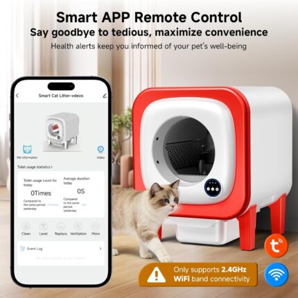 Smart Self-Cleaning Cat Litter Box with APP Control & Odor Filter — view 2