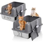 Extra Large Enclosed Cat Litter Box with 180° Flip-Top Lid — view 10
