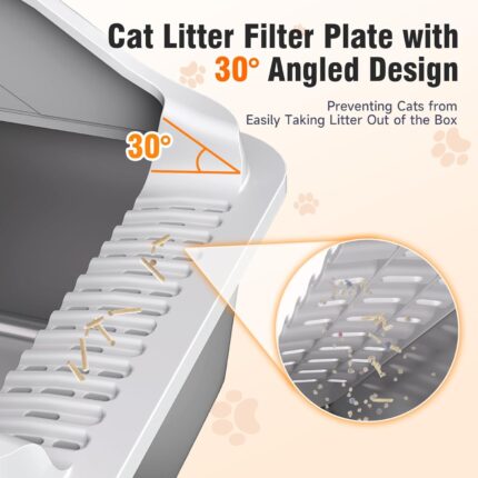 XL Top Entry Litter Box with Angled Filter & Scoop — view 2