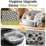 Large Stainless Steel Cat Litter Box for Big Cats — view 7