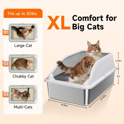 XL Cat Litter Boxes 2-Pack – 2-Pack XL Cat Litter Boxes with High — view 2