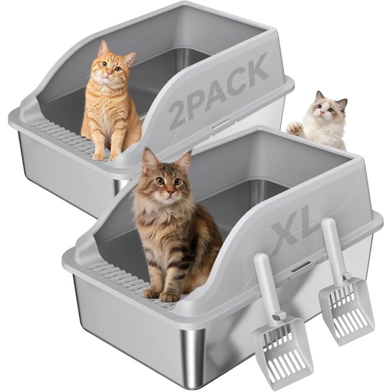 XL Cat Litter Boxes 2-Pack - 2-Pack XL Cat Litter Boxes with High