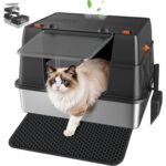 XL Enclosed Cat Litter Box with Full Flip-Top & Odor Filter