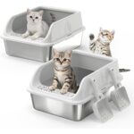 Top Entry Cat Litter Box – Large with Wide Guard & Scoops — view 12