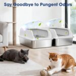 Top Entry Cat Litter Box – Large with Wide Guard & Scoops — view 7