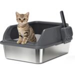 Top Entry Cat Litter Box – Large with Wide Guard & Scoops — view 8