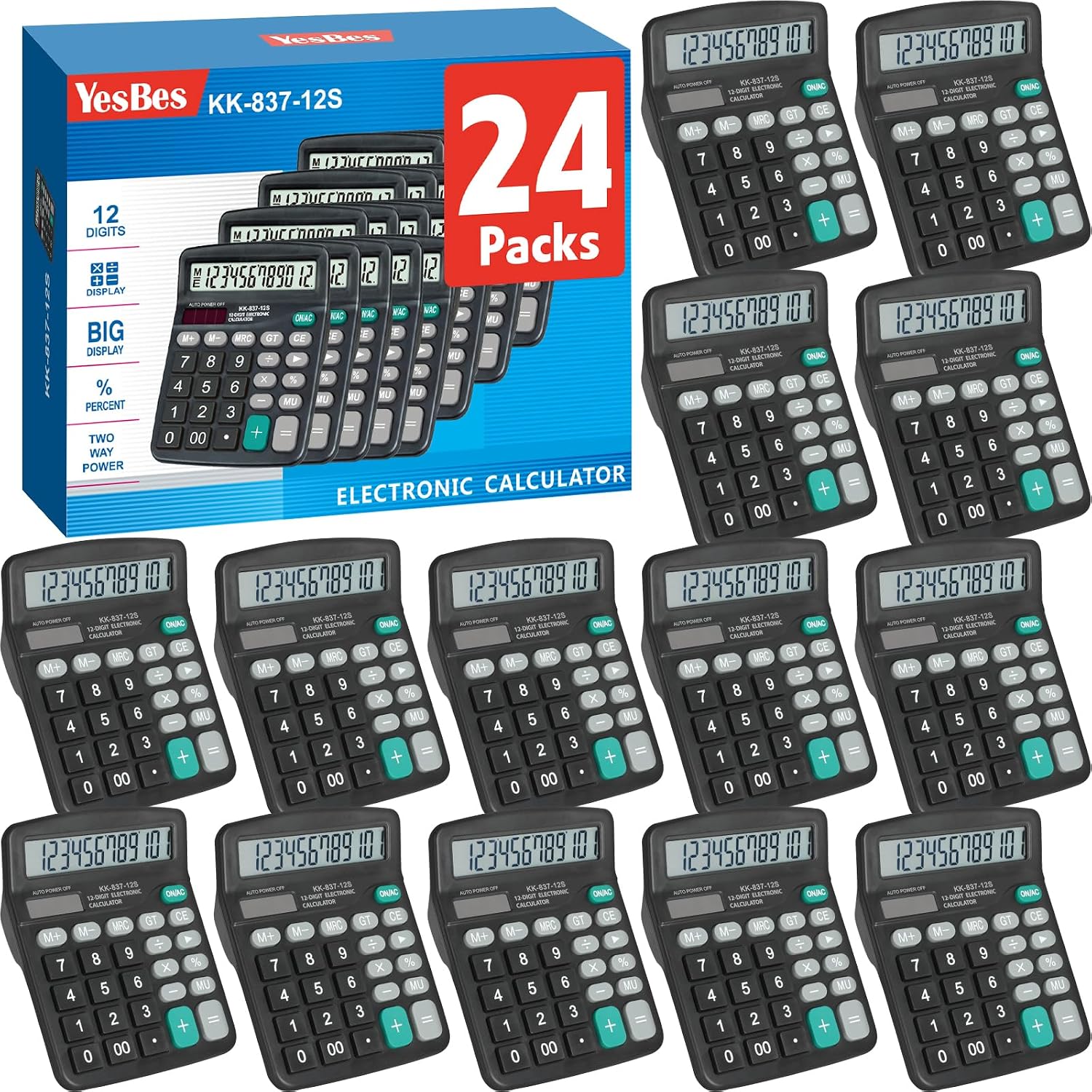 KK-837-12S Desktop Calculator 6-Pack - Hình 9