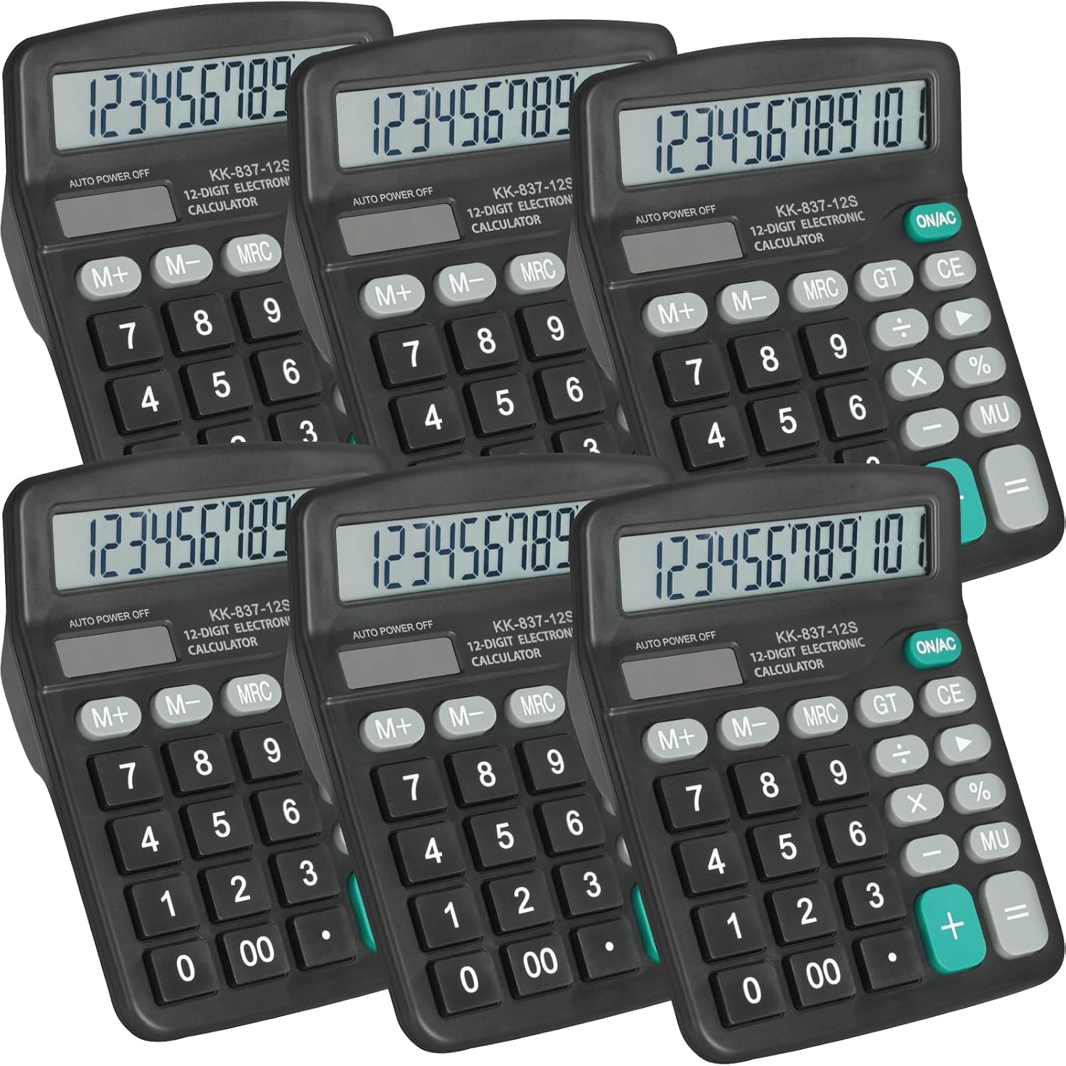 KK-837-12S Desktop Calculator 6-Pack