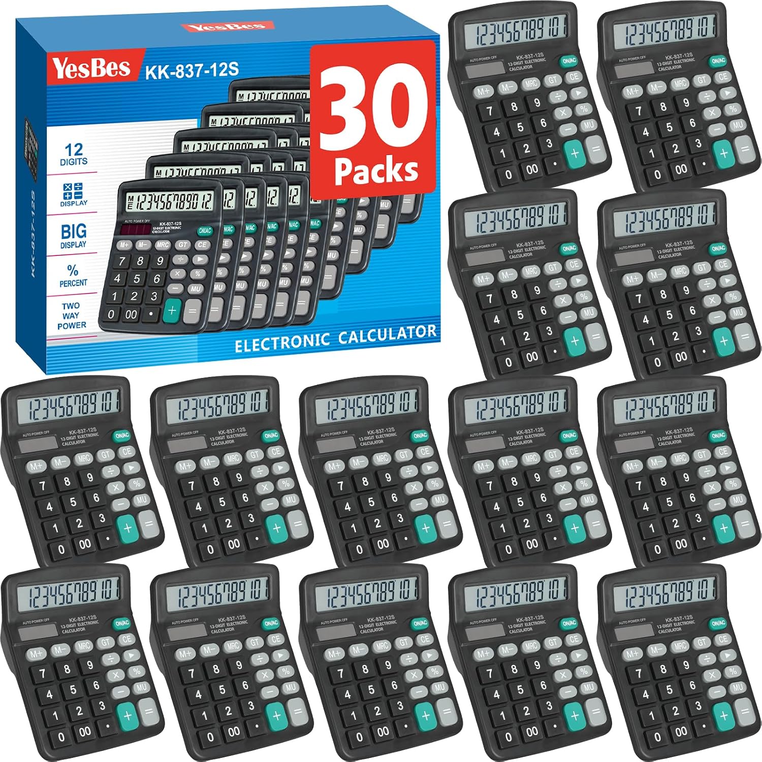 Reliable 12-digit Black Desktop Calculator - Hình 9