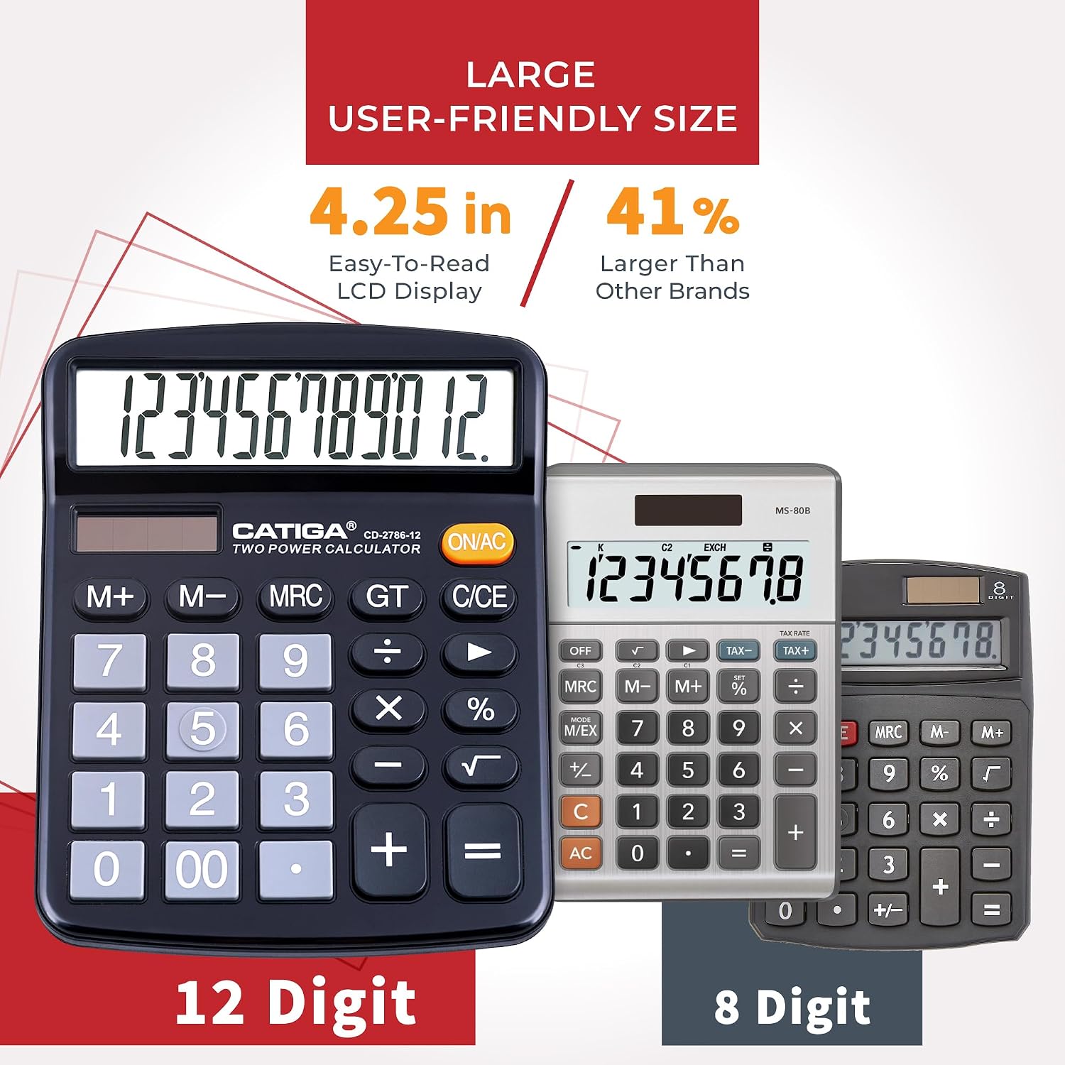 CATIGA CD-2786-12 Black Desktop Calculator - Hình 2