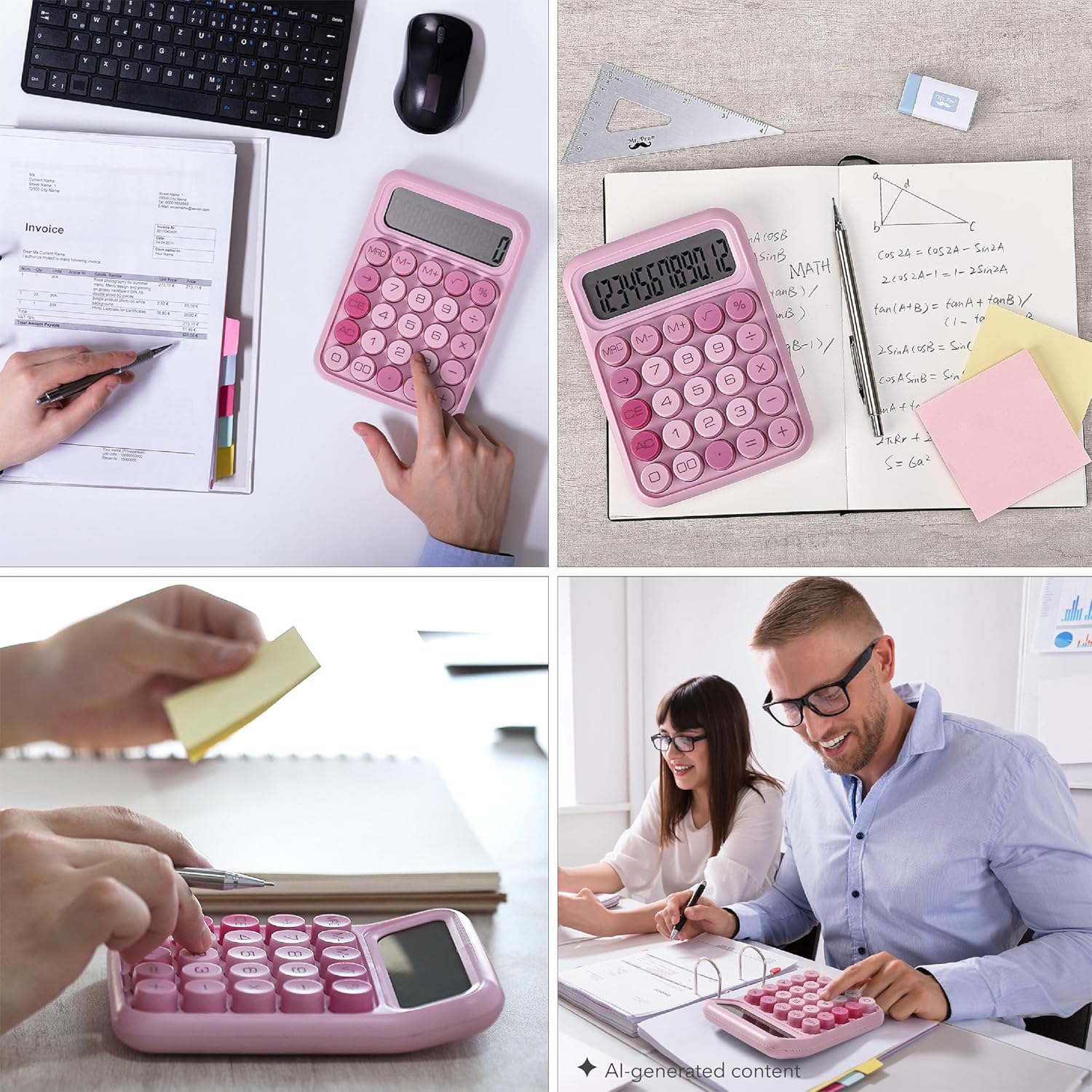 Charming Pink Office Calculator - Hình 9